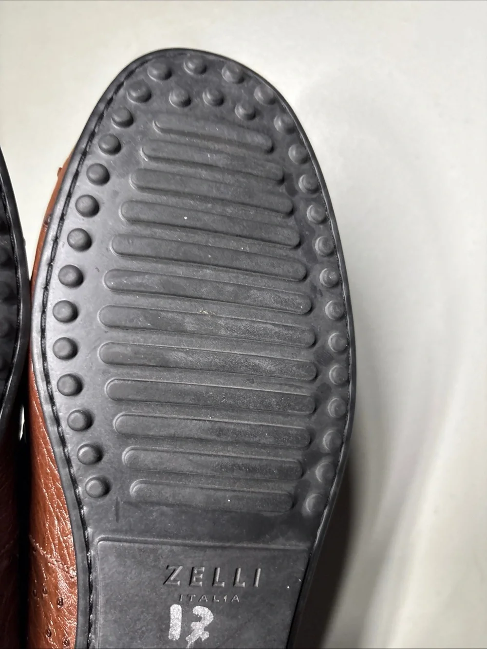 Zelli Genuine Ostrich Penny Loafers Handmade In Italy Size 10